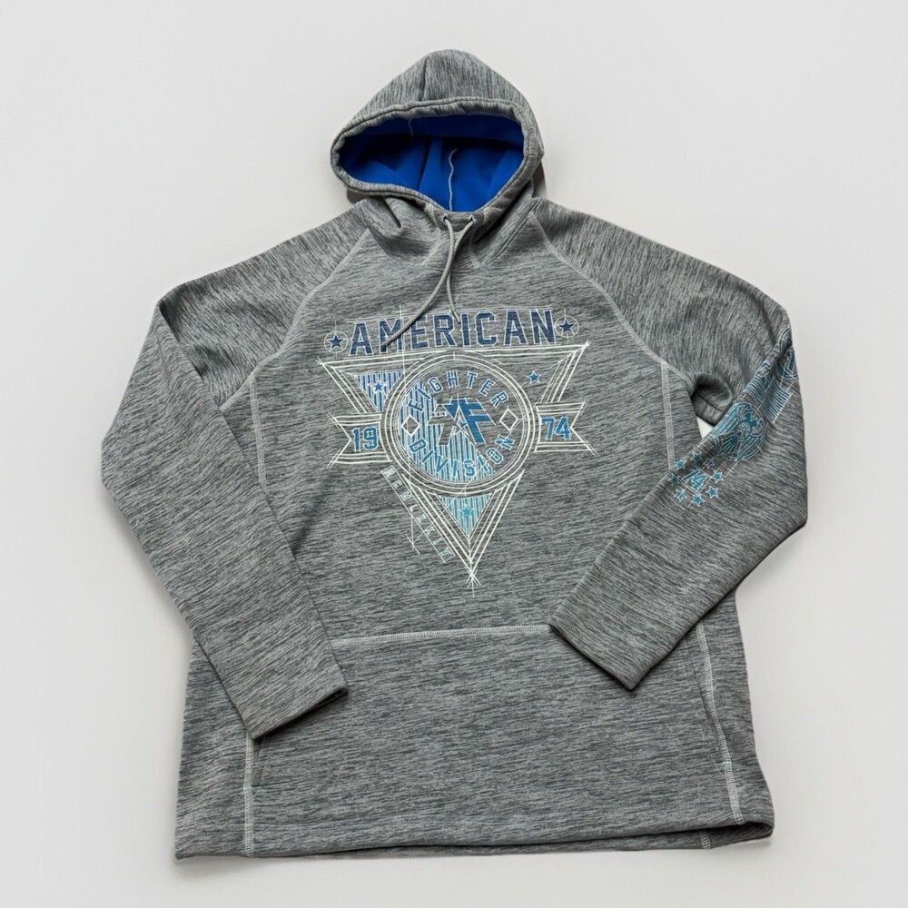 American Fighter Men’s Hoodie XL Fleece Line Graphic Pullover Athletic Training